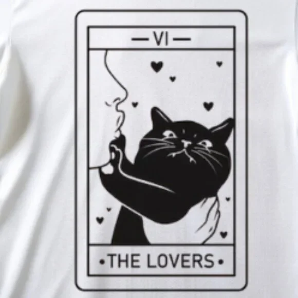 Tarot Cat Shirt Witchy Cat Shirts Tarot Card Lovers Shirt - Picture 2 of 3
